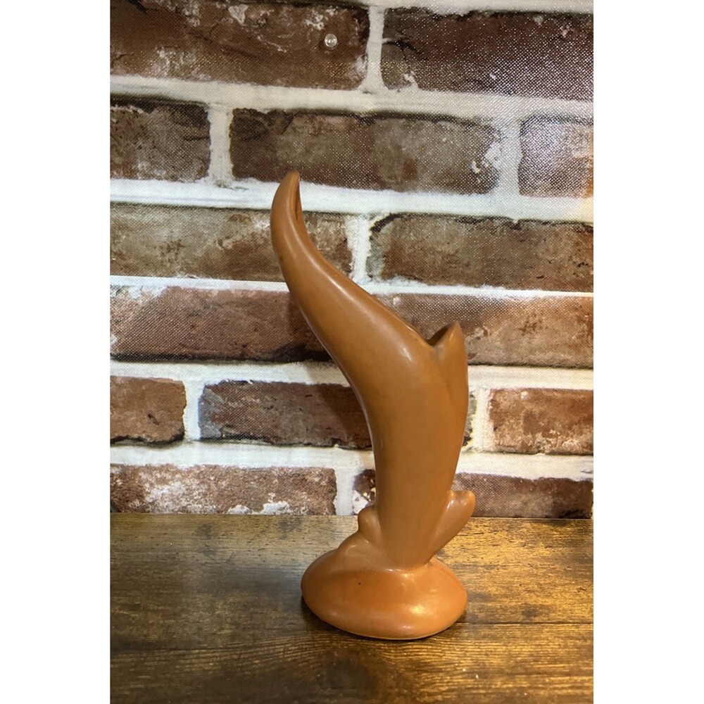 van briggle bird of paradise vase Brown 9 In Matte